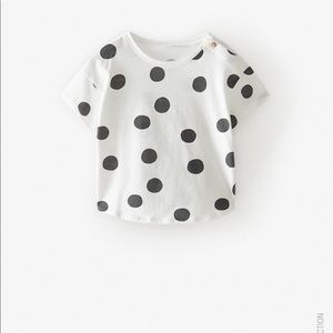 Zara baby girl polka dot tee